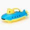 Green Toys: My First Submarine - Yellow & Blue - Floating Interactive Bathtime Toy, Scoop & Pour Water, Recycled Plastic, Kids-Toddlers-Baby Ages 6mo+